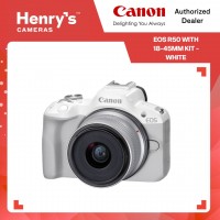 Canon EOS R50 with 18-45mm Kit - White