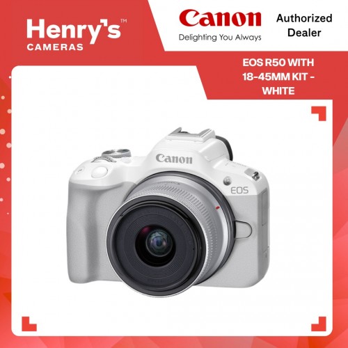 Canon EOS R50 with 18-45mm Kit - White