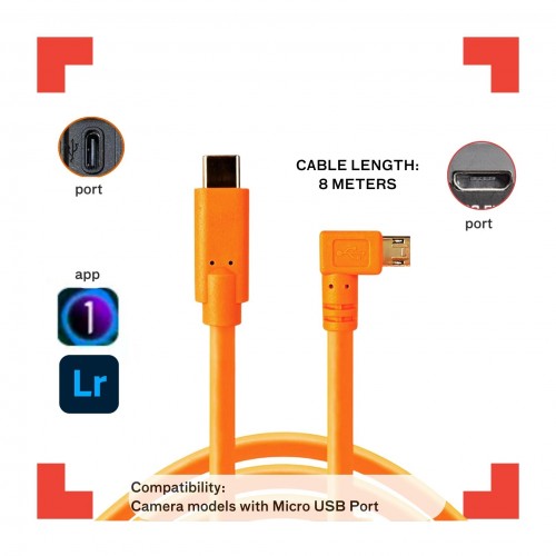 Enovation USB Type-C to Micro Cable with Amplifier 8meters (Right Angle)