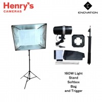 Enovation Basic Studio Light Kit (1pc 160W Light, Stand, Softbox, Bag and Trigger)