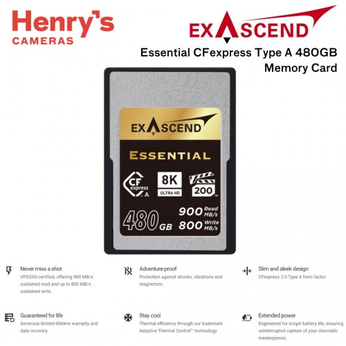 Exascend Essential CFexpress Type A 480GB Memory Card