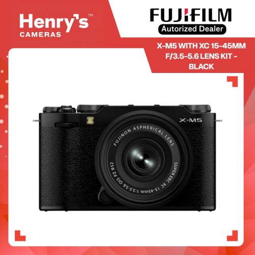 Fujifilm X-M5 with XC 15-45mm f/3.5-5.6 Lens Kit - Black