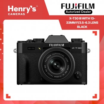 Fujifilm X-T30 III Mirrorless Camera with 13-33mm f/3.5-6.3 Lens - Black