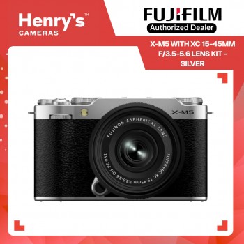 Fujifilm X-M5 with XC 15-45mm f/3.5-5.6 Lens Kit - Silver