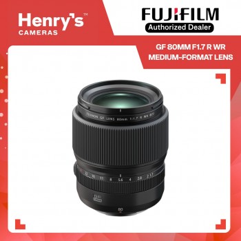Fujifilm GF 80mm F1.7 R WR Medium-Format Lens