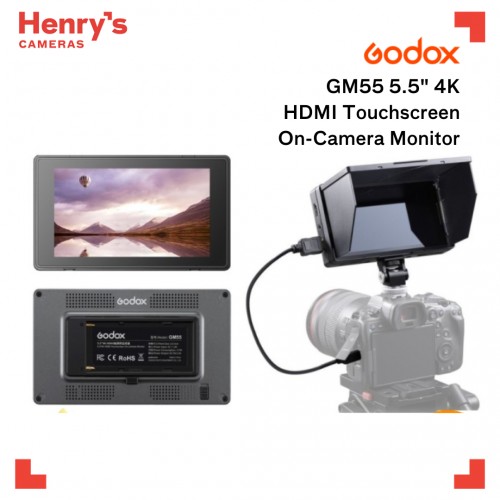 Godox GM55 5.5" 4K HDMI Touchscreen On-Camera Monitor