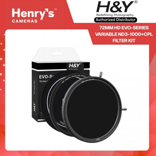 H&Y 72mm HD Evo-Series Magnetic Variable ND3-1000+CPL Filter Kit
