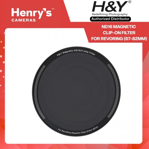 H&Y ND16 Magnetic Clip-on Filter 4-Stop for RevoRing (67-82mm)