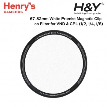 H&Y 67-82mm White Promist Magnetic Clip-on Filter for Revoring VND and CPL (1/2, 1/4, 1/8)