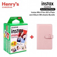 Fujifilm Instax Mini Film 20's Plain and Album Bundle