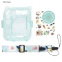 Enovation Glitter Case with Strap and Decorative Stickers for Instax Mini 12