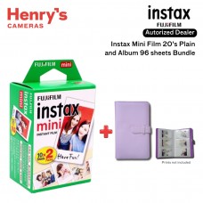 Fujifilm Instax Mini Film 20's Plain and Album Bundle