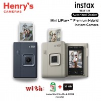Fujifilm Instax Mini LiPlay+ Premium Hybrid Instant Camera
