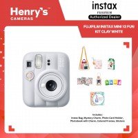 FUJIFILM Instax Mini 13 Fun Kit Clay White