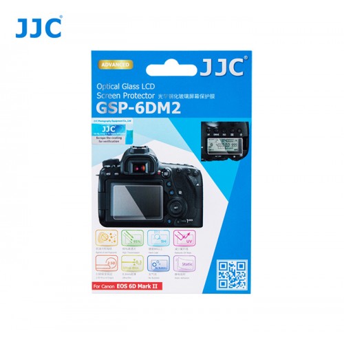 JJC Glass Screen Protector for Canon EOS 6D MARK II (W/ 2X PET Sub-Screen Protector)