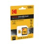 Kodak 128GB Micro SDXC V30 Ultra Class 10  UHS 1 U3 w/adaptor (up to 100mb/s) w/A1