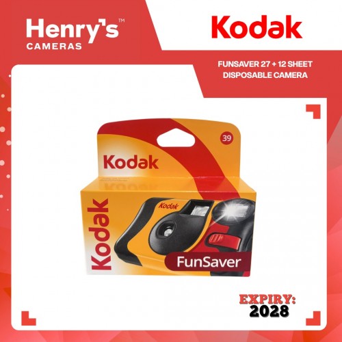 Kodak FunSaver 27 + 12 Sheet Disposable Camera