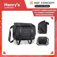 K&F Concept Camera Sling Bag 10L Camera Crossbody Shoulder Backpack DSLR/SLR/Mirrorless Camera - Black