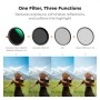 40.5mm Variable ND2-32 (1-5 Stops) & Circular Polarizing Filter CPL & Black Mist 1/4 3 in 1 HD Lens Filter - KF01-2917V2