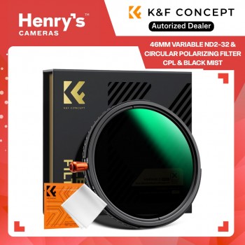 46mm Variable ND2-32 (1-5 Stops) & Circular Polarizing Filter CPL & Black Mist 1/4 3 in 1 HD Lens Filter - KF01-2919V2