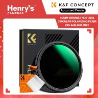 49mm Variable ND2-32 (1-5 Stops) & Circular Polarizing Filter CPL & Black Mist 1/4 3 in 1 HD Lens Filter - KF01-2920V2