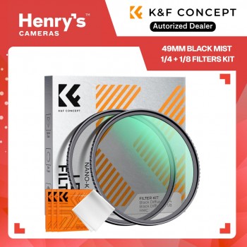 49mm Black Mist 1/4 + 1/8 Filters Kit Black Diffusion Cinematic Effect Filters Set - SKU-1709V1