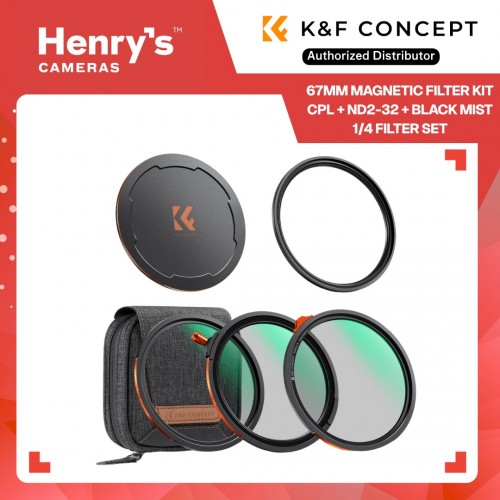 K&F 67mm Magnetic Filter Kit CPL + ND2-32 + Black Mist 1/4 Filter Set - SKU-2497