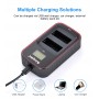 KingMa 2pcs EN-EL14 Battery 1090mAh and LCD Dual Charger Kit