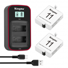 Kingma 2pcs BM058GP11-BM GoPro Battery and LCD Dual Charger Kit