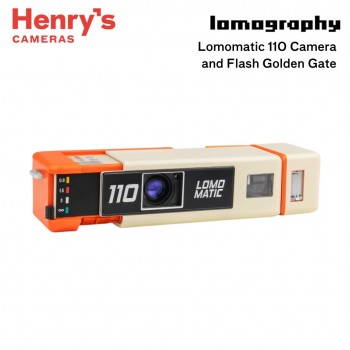 Lomography Lomomatic 110 Camera and Flash - Golden Gate Edition