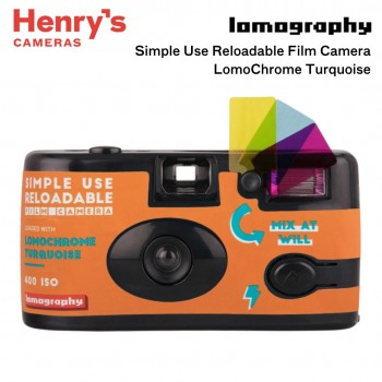 Lomography Simple Use Reloadable Film Camera LomoChrome Turquoise