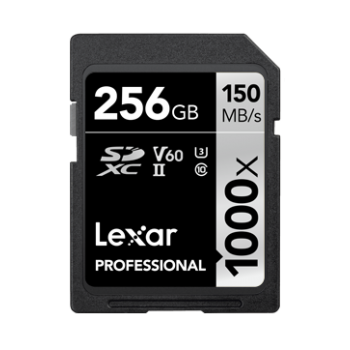LEXAR 256GB PROFESSIONAL 1000X SDXC UHS-II 150/90 MB/S