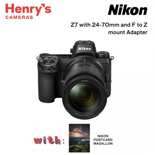 Nikon Z7 with 24-70mm and F to Z mount adapter