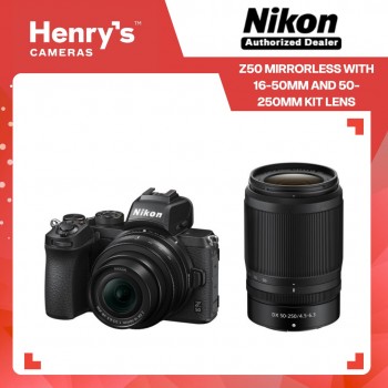 Nikon Z50 Mirrorless with 16-50mm and 50-250mm Kit Lens
