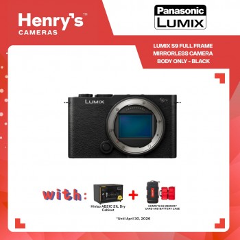 Panasonic Lumix S9 Full Frame Mirrorless Camera Body Only - Black