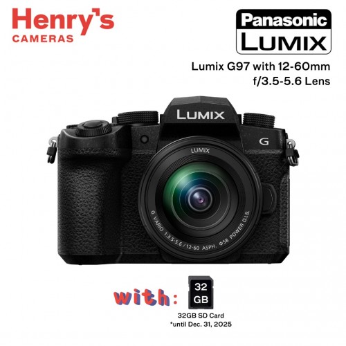 Panasonic Lumix G97 Mirrorless Camera with 12-60mm f/3.5-5.6 Lens