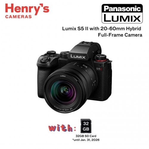Panasonic Lumix S5 II with 20-60mm Hybrid Full-Frame Camera