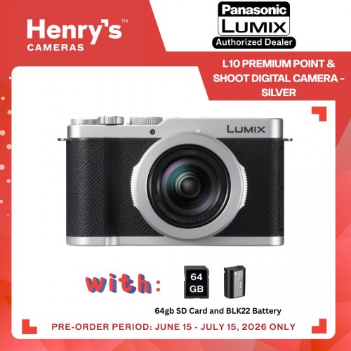 Panasonic Lumix L10 Premium Point & Shoot Digital Camera - Silver (PRE-ORDER)