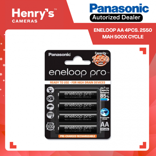 Panasonic Eneloop AA 4pcs. 2550 mAH 500X Cycle