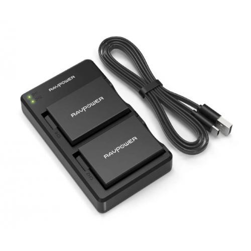 RAVPOWER CANON LP-E8 2PCS BATTERY + CHARGER