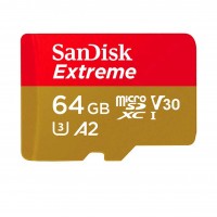 Sandisk Extreme 64GB 160MB/S UHS-I U3 A2 MicroSD - SDSQXAH-064G-GN6MN