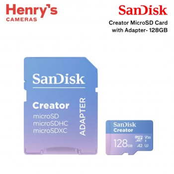 SanDisk Creator MicroSD Card with Adapter- 128GB