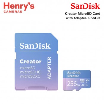 SanDisk Creator MicroSD Card with Adapter- 256GB