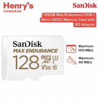 SanDisk 128GB Max Endurance UHS-I Micro SDXC Memory Card with SD Adapter