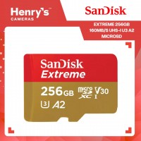 Sandisk Extreme 256GB 160MB/S UHS-I U3 A2 MicroSD No Adaptor - SDSQXAH-256G-GN6MN