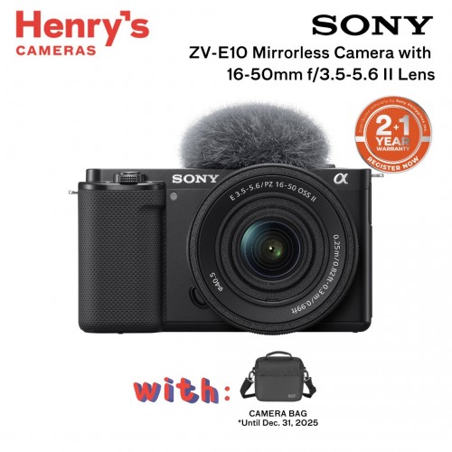 Sony ZV-E10 Mirrorless Camera with 16-50mm f/3.5-5.6 II Lens