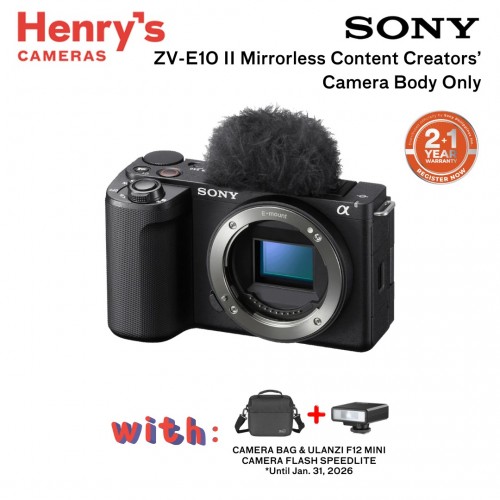 Sony ZV-E10 II Mirrorless Camera Body Only
