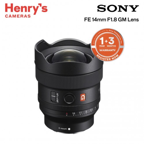 Sony FE 14mm F1.8 GM Series Ultra-Wide Prime Lens