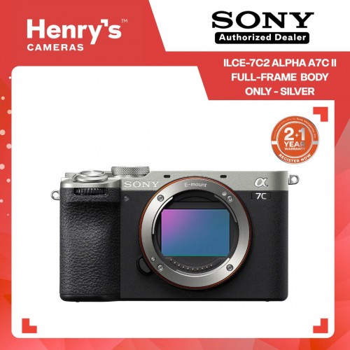 Sony ILCE-7C2 Alpha A7C II Full-Frame Mirrorless Camera Body Only - Silver