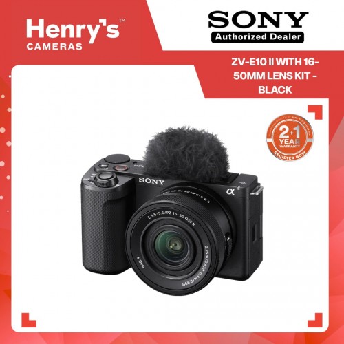 Sony ZV-E10 II Mirrorless Camera with 16-50mm Lens Kit - Black